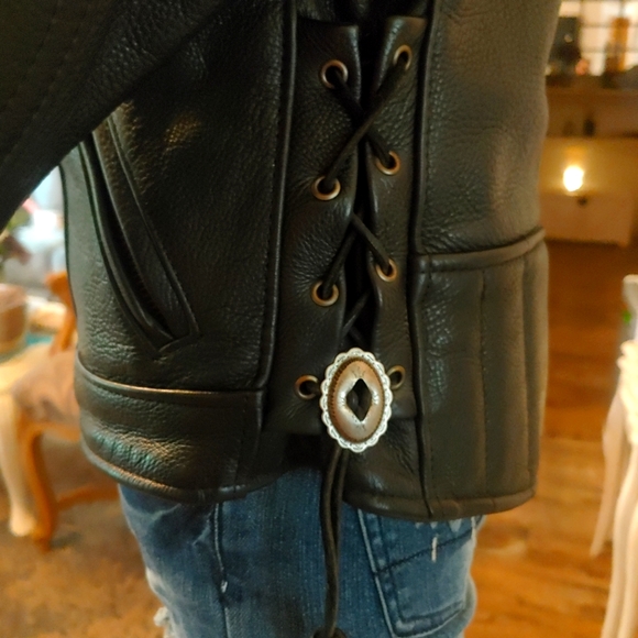 US MADE LEATHER MOTORCYCLE JACKET NWOT - Picture 11 of 11